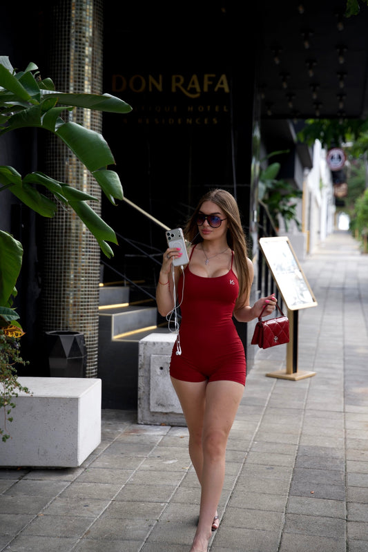 Burgundy One Pieces